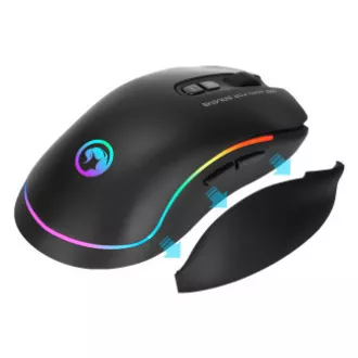Mouse cu fir Marvo G942, negru, 10000 DPI, capac lateral detașabil