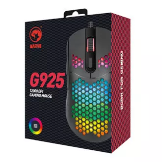 Mouse cu fir Marvo G925, negru, 12000 DPI