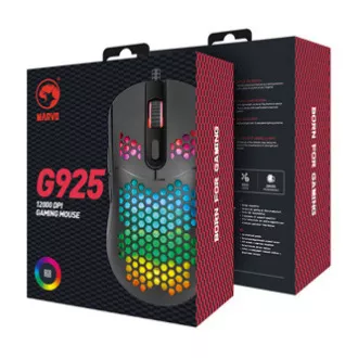 Mouse cu fir Marvo G925, negru, 12000 DPI