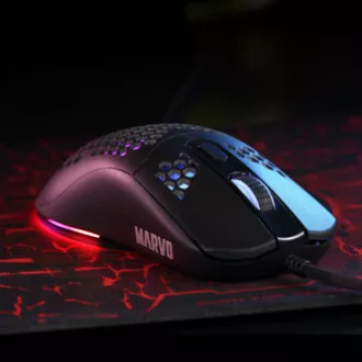 Mouse cu fir Marvo G925, negru, 12000 DPI