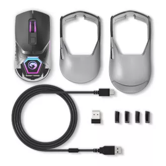 Mouse fără fir, Marvo Fit Pro G1, gri, optic, 19000DPI