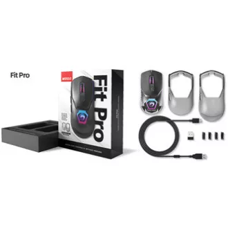 Mouse fără fir, Marvo Fit Pro G1, gri, optic, 19000DPI