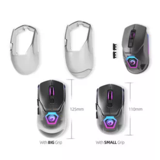 Mouse fără fir, Marvo Fit Pro G1, gri, optic, 19000DPI