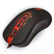 Mouse USB cu fir Redragon Origin, negru-roșu, 4000DPI