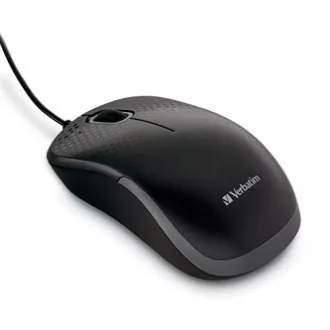 Mouse cu fir, Verbatim 49024, negru, optic