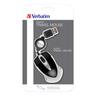 Mouse cu fir, Verbatim Go Mini 49020, negru, optic, 1000 DPI