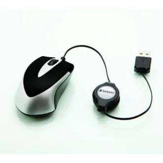 Mouse cu fir, Verbatim Go Mini 49020, negru, optic, 1000 DPI