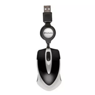 Mouse cu fir, Verbatim Go Mini 49020, negru, optic, 1000 DPI