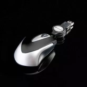 Mouse cu fir, Verbatim Go Mini 49020, negru, optic, 1000 DPI