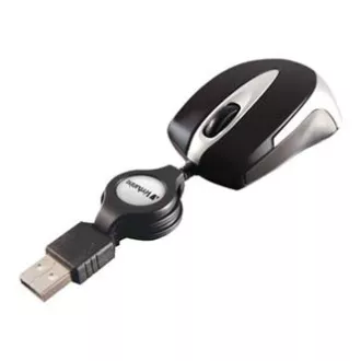 Mouse cu fir, Verbatim Go Mini 49020, negru, optic, 1000 DPI