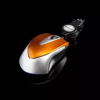 Mouse cu fir, Verbatim 49023, portocaliu, optic, 1000 DPI