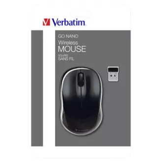 Mouse fără fir, Verbatim Go Nano 49042, negru, optic, 1600 DPI