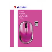 Mouse fără fir, Verbatim Go Nano 49043, roz, optic, 1600 DPI
