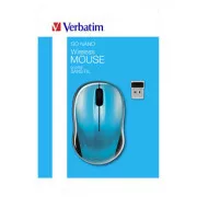 Mouse fără fir, Verbatim Go Nano 49044, albastru, optic, 1600 DPI