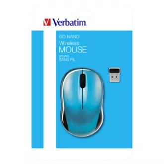 Mouse fără fir, Verbatim Go Nano 49044, albastru, optic, 1600 DPI