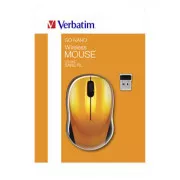 Mouse fără fir, Verbatim Go Nano 49045, portocaliu, optic, 1600 DPI