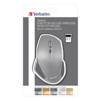 Mouse fără fir, Verbatim Deluxe, gri, optic, 1600 DPI