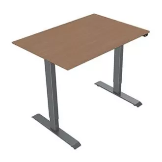 Masă de lucru cu înălțime reglabilă electric 75x140cm, gri, ergo