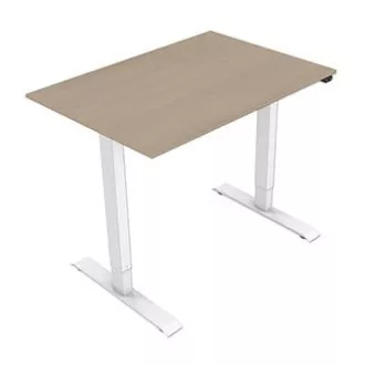 Masa de lucru, inaltime reglabila electric, 75x120cm, raza 500 mm, alba, capacitate de incarcare 70 kg, ergo