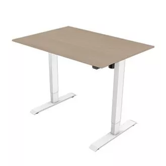 Masa de lucru, inaltime reglabila electric, 75x120cm, raza 500 mm, alba, capacitate de incarcare 70 kg, ergo