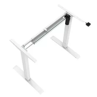 Masa de lucru, inaltime reglabila electric, 75x120cm, raza 500 mm, alba, capacitate de incarcare 70 kg, ergo
