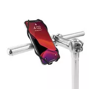 Suport telefon mobil Bone Bike Tie 3, pentru bicicletă, dimensiune reglabilă, negru, 4.7-7.2", silicon, pentru fixare pe ghidon, negru