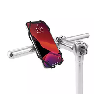 Suport telefon mobil Bone Bike Tie 3, pentru bicicletă, dimensiune reglabilă, negru, 4.7-7.2", silicon, pentru fixare pe ghidon, negru