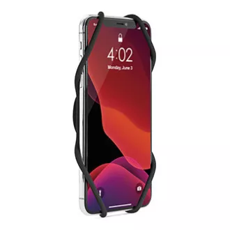 Suport telefon mobil Bone Bike Tie 3, pentru bicicletă, dimensiune reglabilă, negru, 4.7-7.2", silicon, pentru fixare pe ghidon, negru