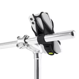 Suport telefon mobil Bone Bike Tie 3, pentru bicicletă, dimensiune reglabilă, negru, 4.7-7.2", silicon, pentru fixare pe ghidon, negru