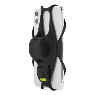Suport telefon mobil Bone Bike Tie 3, pentru bicicletă, dimensiune reglabilă, negru, 4.7-7.2", silicon, pentru fixare pe ghidon, negru