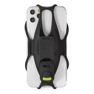 Suport telefon mobil Bone Bike Tie 3, pentru bicicletă, dimensiune reglabilă, negru, 4.7-7.2", silicon, pentru fixare pe ghidon, negru
