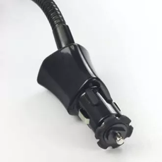 Suport pentru telefon mobil, PDA, Logo GPS articulat, pentru masina, latime reglabila, negru, plastic, cu adaptor USB 1.5 A, negru, mobil