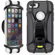 Suport telefon mobil Bone Bike Tie X, pentru bicicletă, dimensiune reglabilă, negru, silicon 4-6", pentru fixare pe ghidon, negru