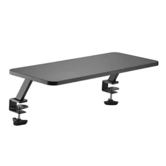 Stand sub monitor, atașabil la masă, negru, oțel, PAL, capacitate de încărcare 20 kg, Powerton, ergo