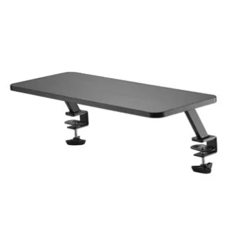 Stand sub monitor, atașabil la masă, negru, oțel, PAL, capacitate de încărcare 20 kg, Powerton, ergo