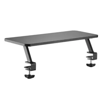 Stand sub monitor, atașabil la masă, negru, oțel, PAL, capacitate de încărcare 20 kg, Powerton, ergo