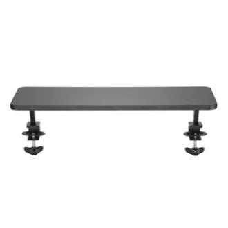 Stand sub monitor, atașabil la masă, negru, oțel, PAL, capacitate de încărcare 20 kg, Powerton, ergo