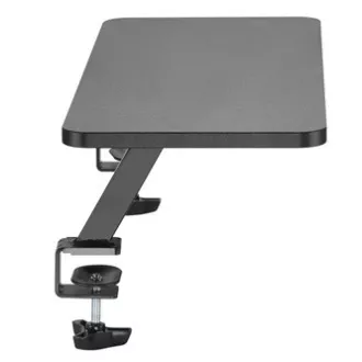 Stand sub monitor, atașabil la masă, negru, oțel, PAL, capacitate de încărcare 20 kg, Powerton, ergo