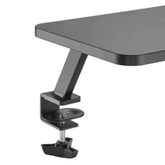 Stand sub monitor, atașabil la masă, negru, oțel, PAL, capacitate de încărcare 20 kg, Powerton, ergo