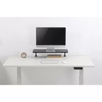 Stand sub monitor, atașabil la masă, negru, oțel, PAL, capacitate de încărcare 20 kg, Powerton, ergo