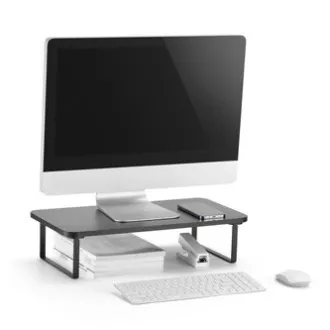 Suport pentru monitor, spațiu pentru tastatură, asamblare rapidă, negru, oțel, PAL, capacitate de încărcare 20 kg, Powerton, ergo Suport pentru monitor, spațiu pentru tastatură, asamblare rapidă, negru, oțel, PAL, capacitate de încărcare 20 kg, Powerton, ergo
