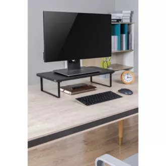 Suport pentru monitor, spațiu pentru tastatură, asamblare rapidă, negru, oțel, PAL, capacitate de încărcare 20 kg, Powerton, ergo Suport pentru monitor, spațiu pentru tastatură, asamblare rapidă, negru, oțel, PAL, capacitate de încărcare 20 kg, Powerton, ergo