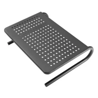 Piedestal sub monitor, spațiu pentru tastatură, negru, oțel-plastic, capacitate de încărcare 20 kg, Powerton, ergo Piedestal sub monitor, spațiu pentru tastatură, negru, oțel-plastic, capacitate de încărcare 20 kg, Powerton, ergo