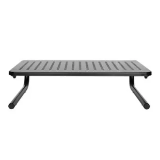 Piedestal sub monitor, spațiu pentru tastatură, negru, oțel-plastic, capacitate de încărcare 20 kg, Powerton, ergo Piedestal sub monitor, spațiu pentru tastatură, negru, oțel-plastic, capacitate de încărcare 20 kg, Powerton, ergo