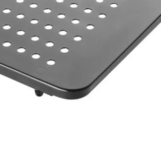 Piedestal sub monitor, spațiu pentru tastatură, negru, oțel-plastic, capacitate de încărcare 20 kg, Powerton, ergo Piedestal sub monitor, spațiu pentru tastatură, negru, oțel-plastic, capacitate de încărcare 20 kg, Powerton, ergo