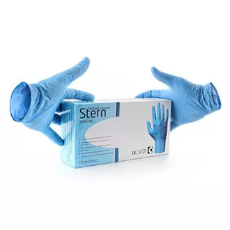 Mănuși de unică folosință 7"/S, albastre, 100 buc, nitril, Stern