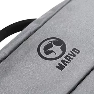 Rucsac laptop 15.6", BA-03, nailon gri, port de încărcare USB, Marvo, REDUCERE