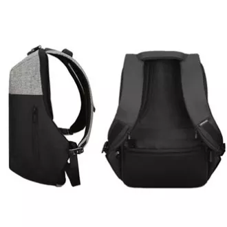 Rucsac laptop 15.6", NB008, negru-gri, fabricat din poliester/polietilenă/nailon, nu se fură ușor, REDUCERE