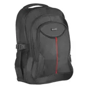 Rucsac pentru laptop 15.6", carbon, poliester negru, buzunare laterale și inferioare impermeabile, Defender