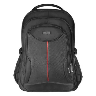 Rucsac pentru laptop 15.6", carbon, poliester negru, buzunare laterale și inferioare impermeabile, Defender